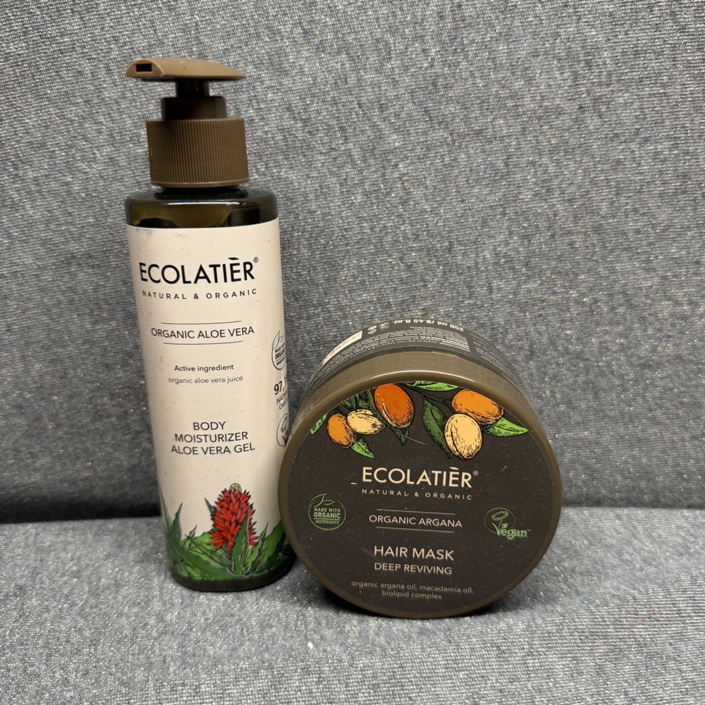 Organic Beauty Hair Mask And Body Moisturizer Gel Set Ecolatier 2pc